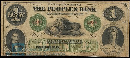 1864 fredericton bank note