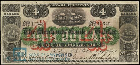 1871 merchants halifax bank note
