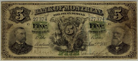 1888 Bank Montreal 5blue