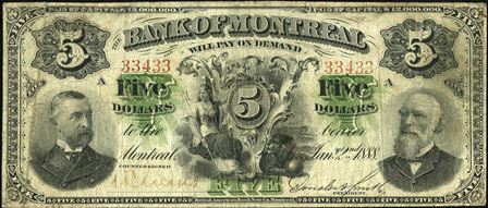 1888 Bank Montreal 5red