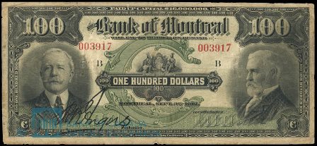 1912 bank montreal 100