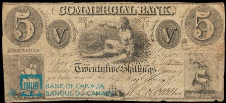 Brockville spurious five dollar bank note