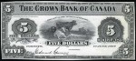 Value of Old Banknotes from The Crown Bank of Canada in Toronto