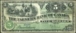 Value of Old Banknotes from The Farmers Bank of Canada in Toronto