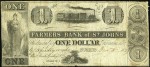 Value of Old Banknotes from The Farmers Bank of St. Johns, Canada