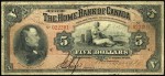 Value of Old Banknotes from The Home Bank of Canada in Toronto