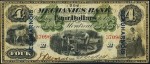 Value of Old Banknotes from The Mechanics Bank of Montreal, Canada