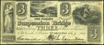 Value of Old Banknotes from The Niagara Suspension Bridge Bank of Queenston, Canada