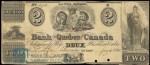 Value of Old Banknotes from The Bank of Quebec, Canada