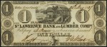 Value of Old Banknotes from The St. Lawrence Bank and Lumber Comp of Malbay, Canada