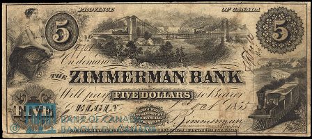 Zimmerman early five dollar note