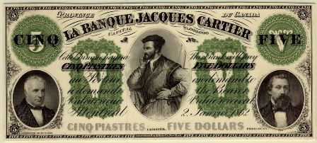 banque jacques cartier 1862