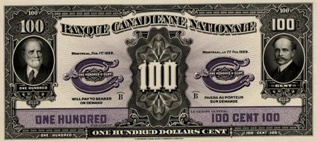 canadienne nationale 1929 100