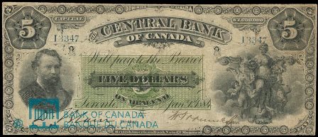 central bank canada 1884 5