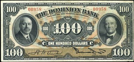 dominion bank 1931 100