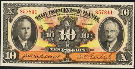 dominion bank 1935 10