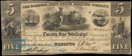 farmers joint stock banking toronto 1835 5