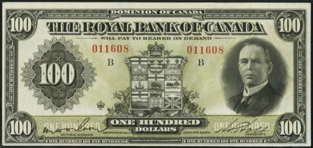 royal canada 1927 100