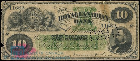 royal canadian bank 1872 10