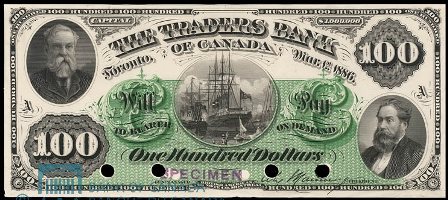traders bank 1886 100
