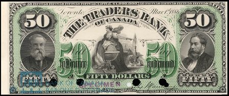 traders bank 1886 50