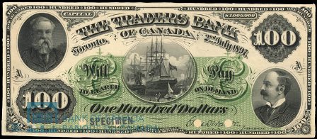 traders bank 1897 100
