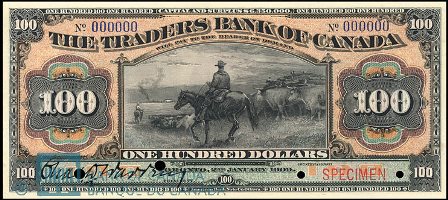 traders bank 1909 100