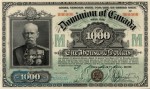 Value of 2nd Jany 1901 $1,000 Bill from The Dominion of Canada