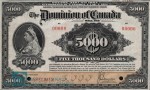 Value of Jany 2nd 1924 $5,000 Bill from The Dominion of Canada
