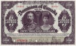 Value of Jany 2nd 1924 $50,000 Bill from The Dominion of Canada