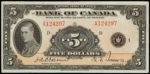 Value of 1935 $5 Bill from The Bank of Canada
