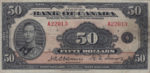 Value of 1935 $50 Bill from The Bank of Canada