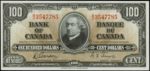 Value of 2nd Jan. 1937 $100 Bill from The Bank of Canada