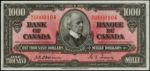 Value of 2nd Jan. 1937 $1000 Bill from The Bank of Canada