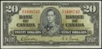 Value of 2nd Jan. 1937 $20 Bill from The Bank of Canada