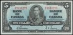 Value of 2nd Jan. 1937 $5 Bill from The Bank of Canada