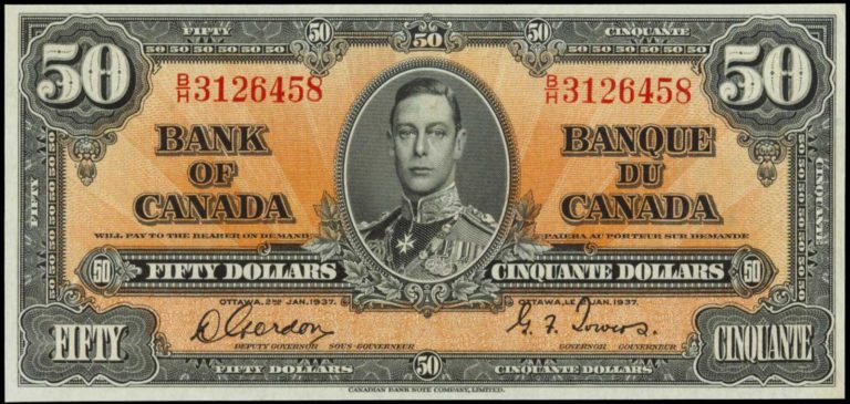 Value of 2nd Jan. 1937 Bill from The Bank of Canada | Canadian Currency