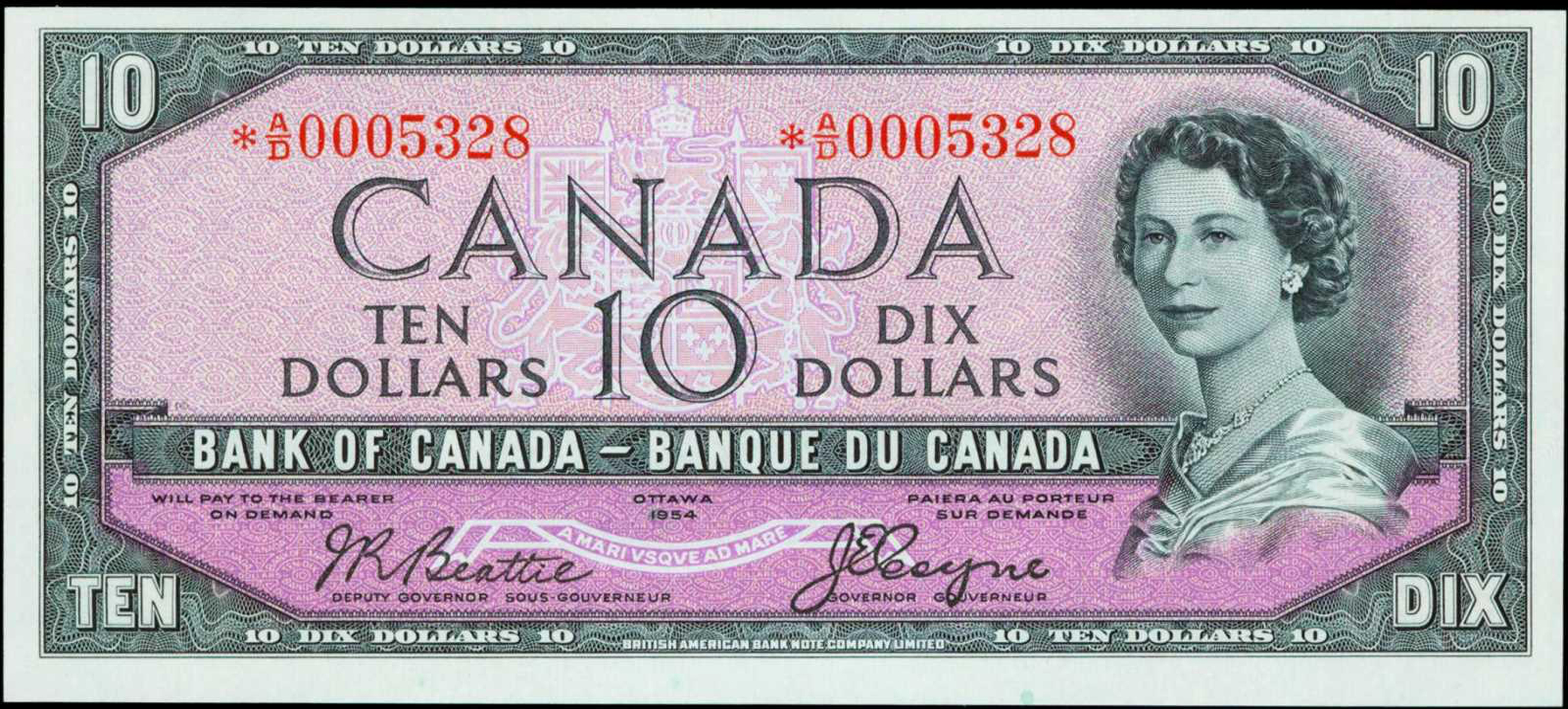 Pink Dollar Bill -  Canada