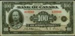 Value of 1935 $100 Bill from The Bank of Canada