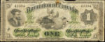 Value of July 1st 1870 $1 Bill from The Dominion of Canada